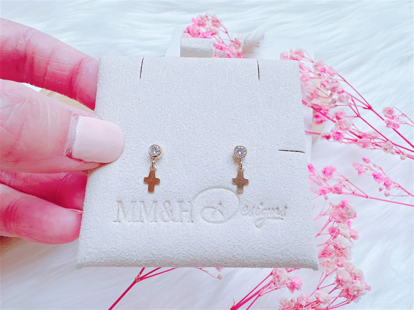 Mini Cross Stud Earrings