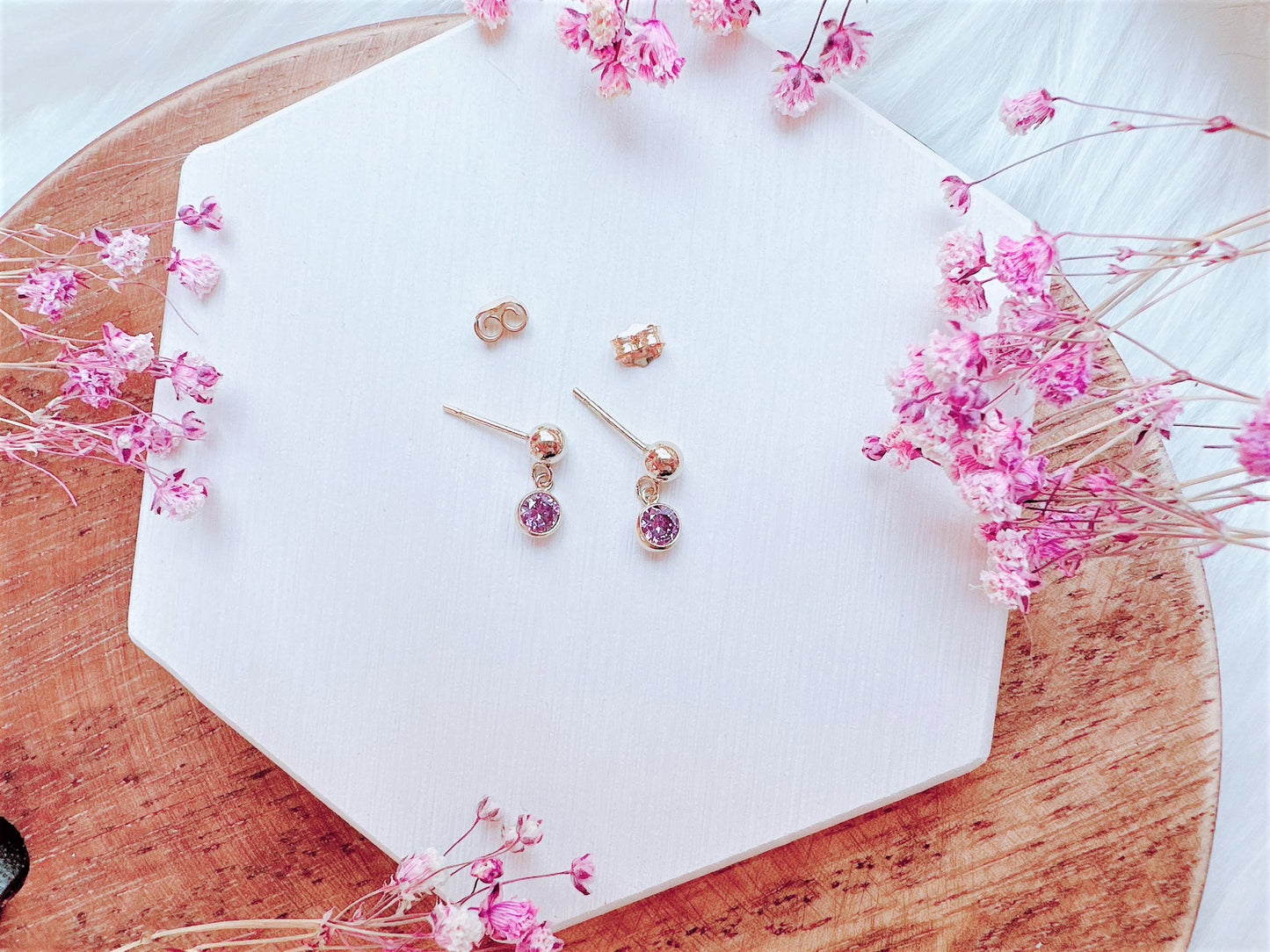 Elegant Stud Earrings with Cubic Zirconia