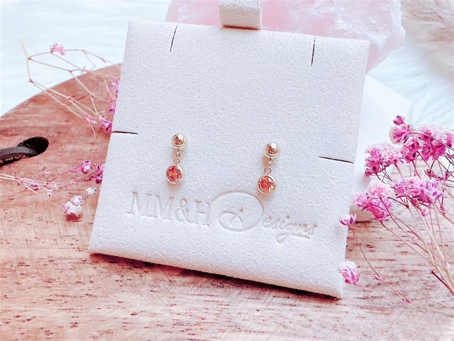 Elegant Stud Earrings with Cubic Zirconia