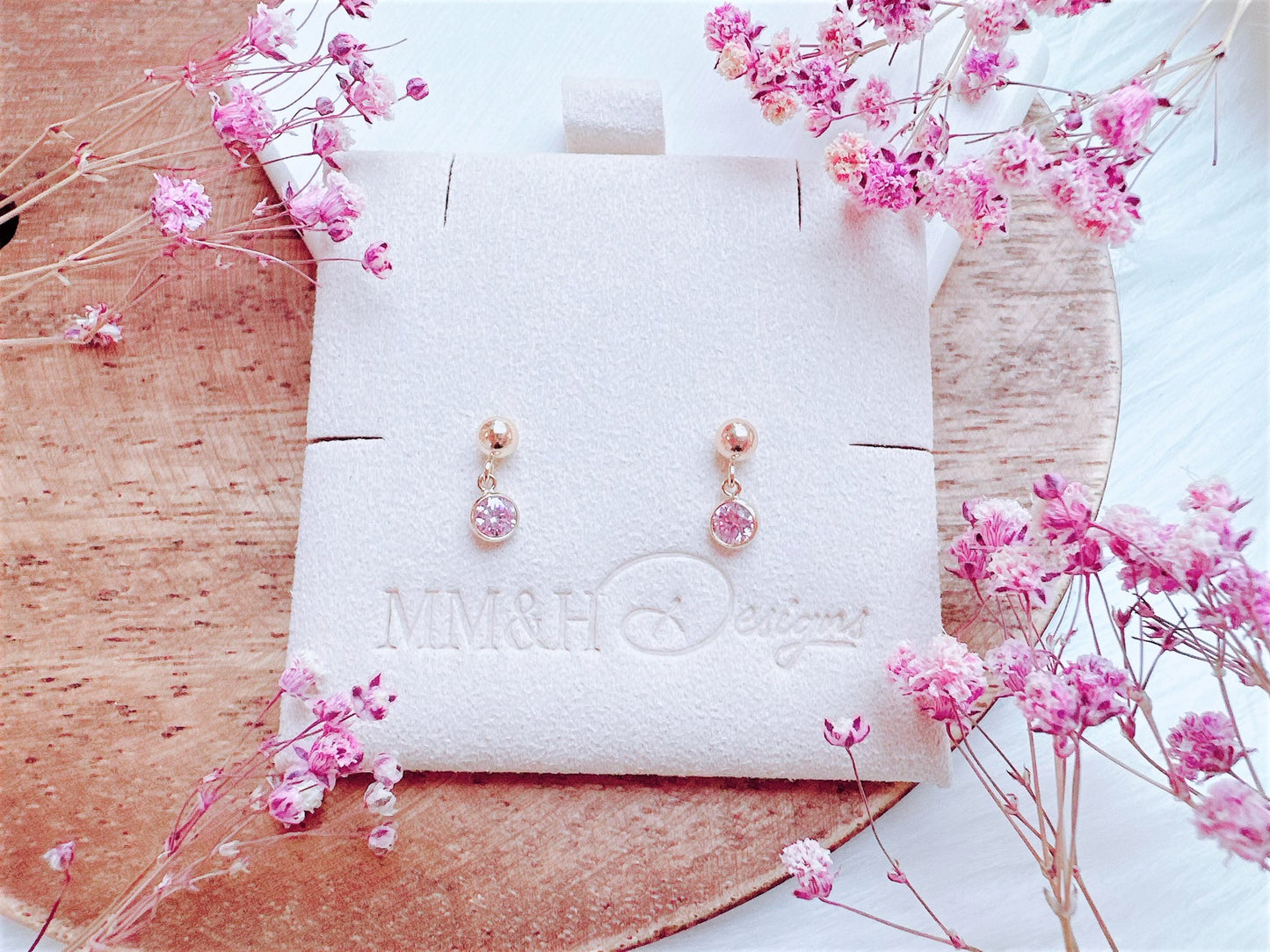 Elegant Stud Earrings with Cubic Zirconia
