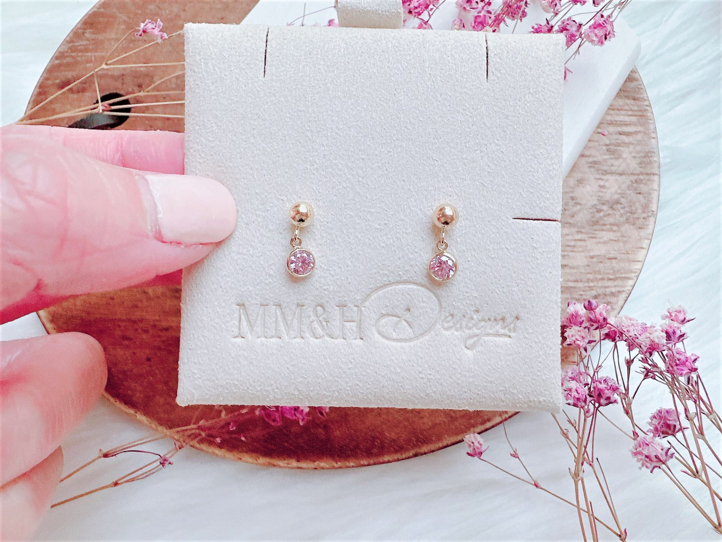 Elegant Stud Earrings with Cubic Zirconia