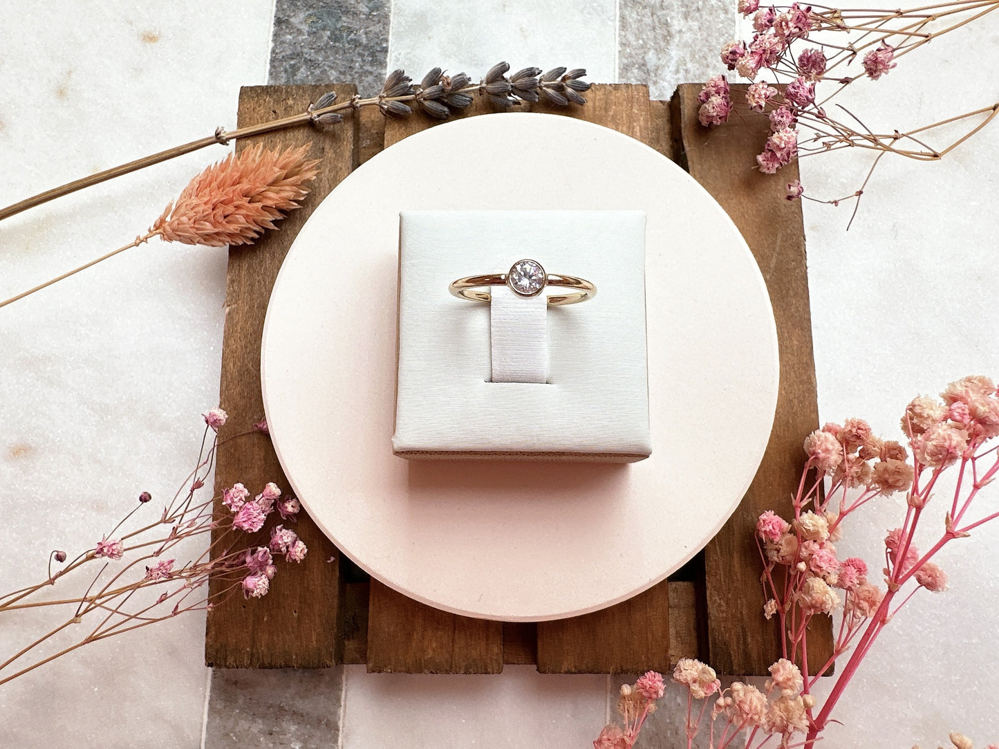 Cubic Zirconia Solitaire Ring