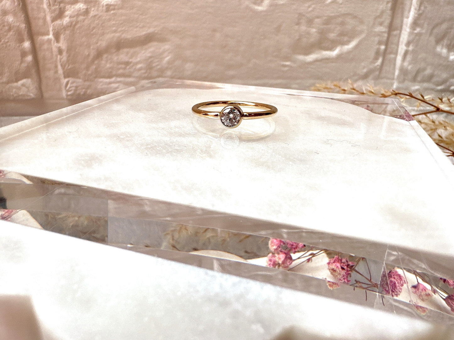 Cubic Zirconia Solitaire Ring