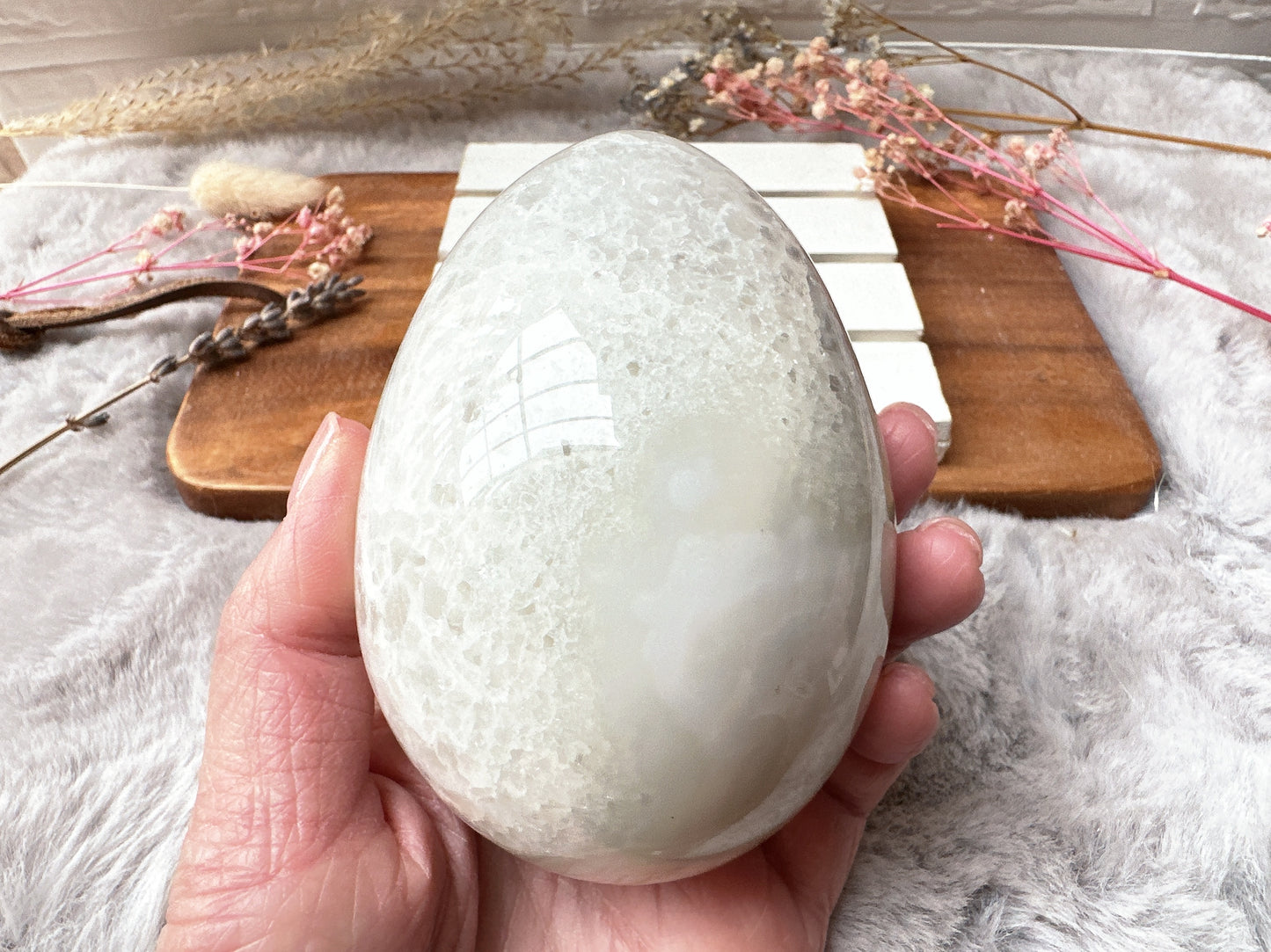 Agate Egg with Druzy