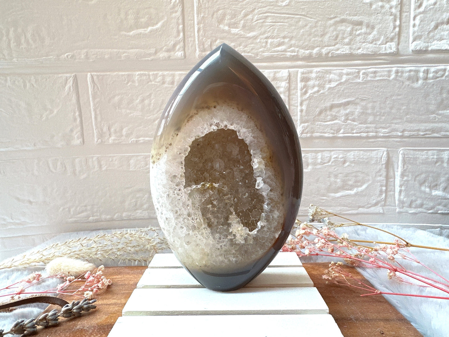 Large Agate with Druzy Free Form