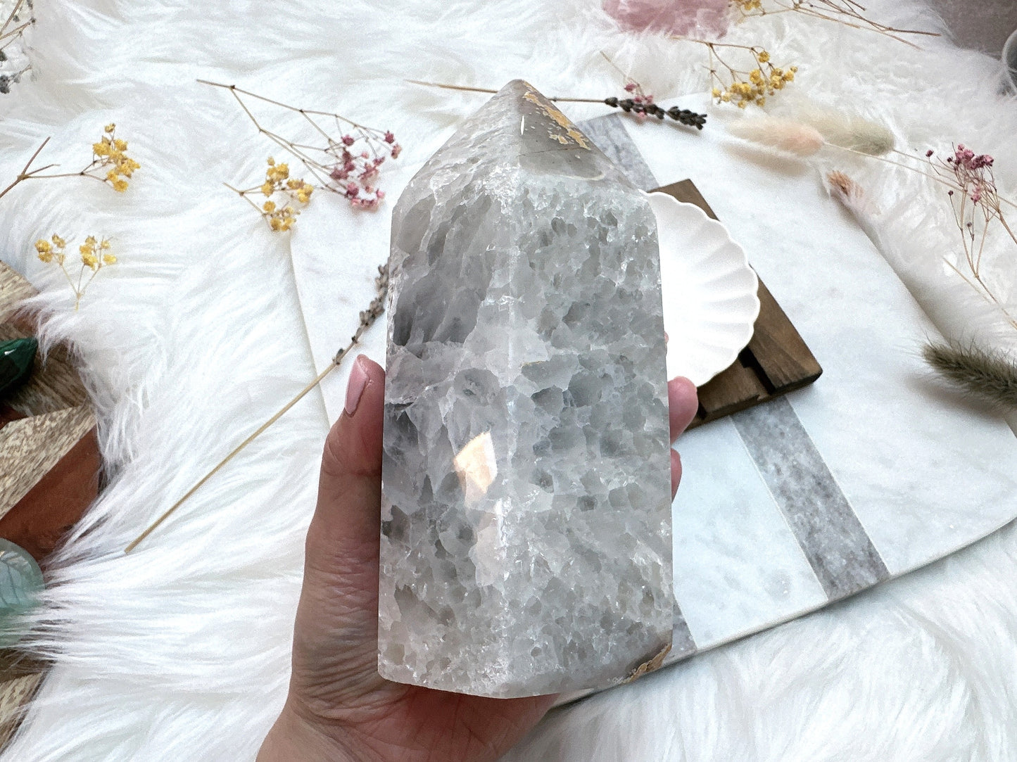 Agate Tower with Druzy