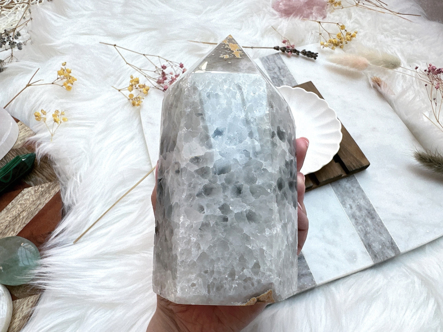 Agate Tower with Druzy