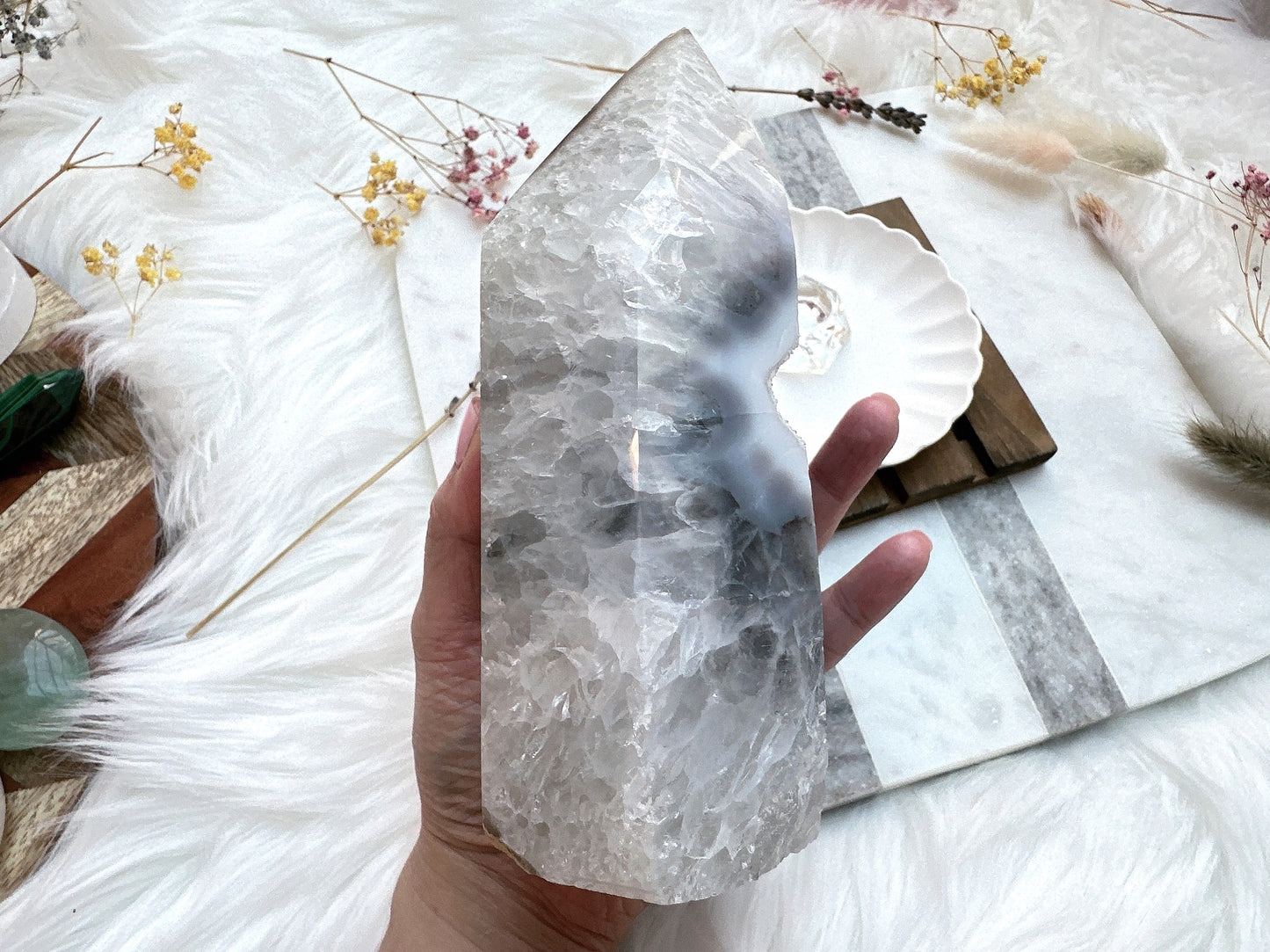 Agate Tower with Druzy