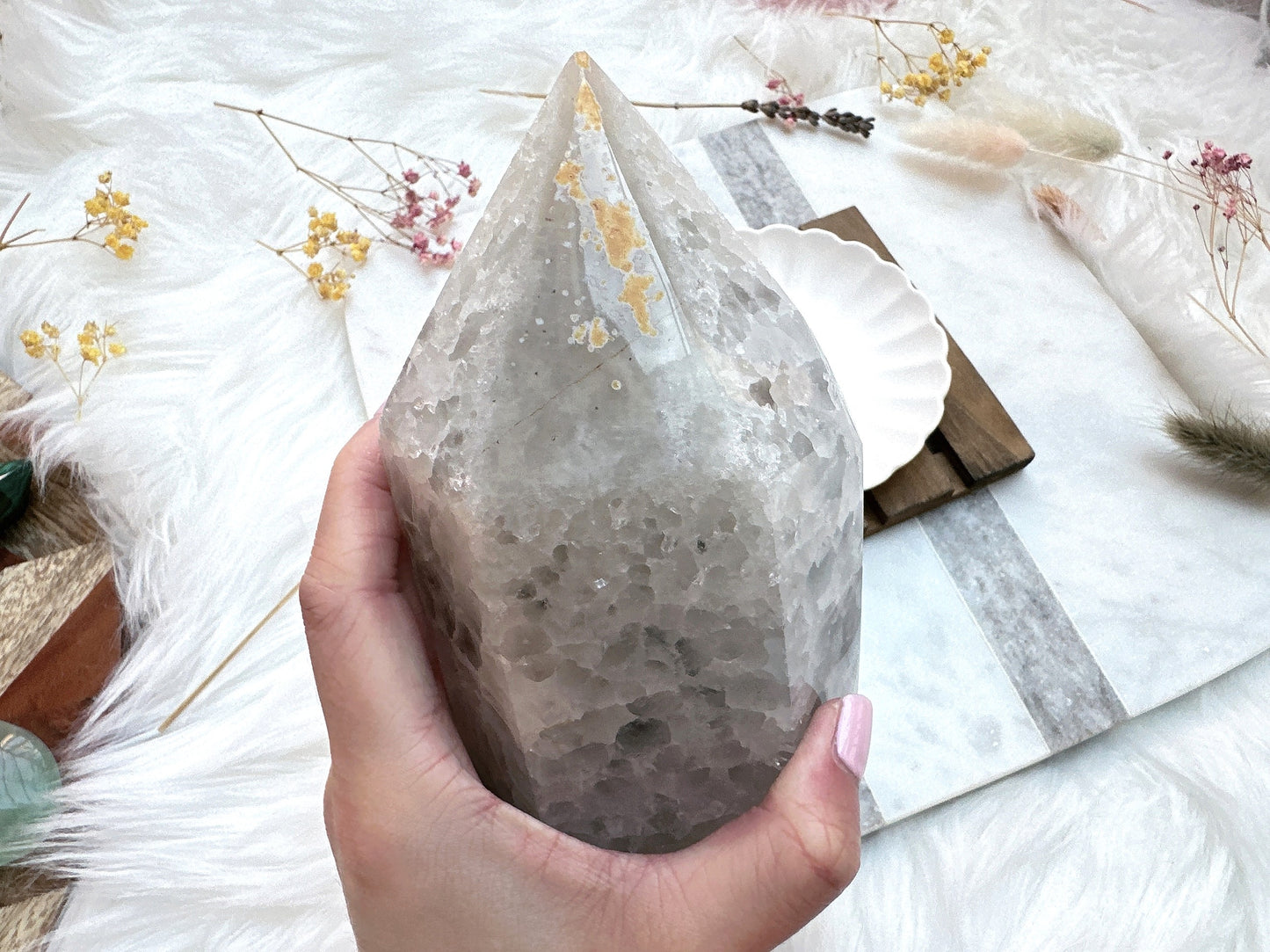Agate Tower with Druzy
