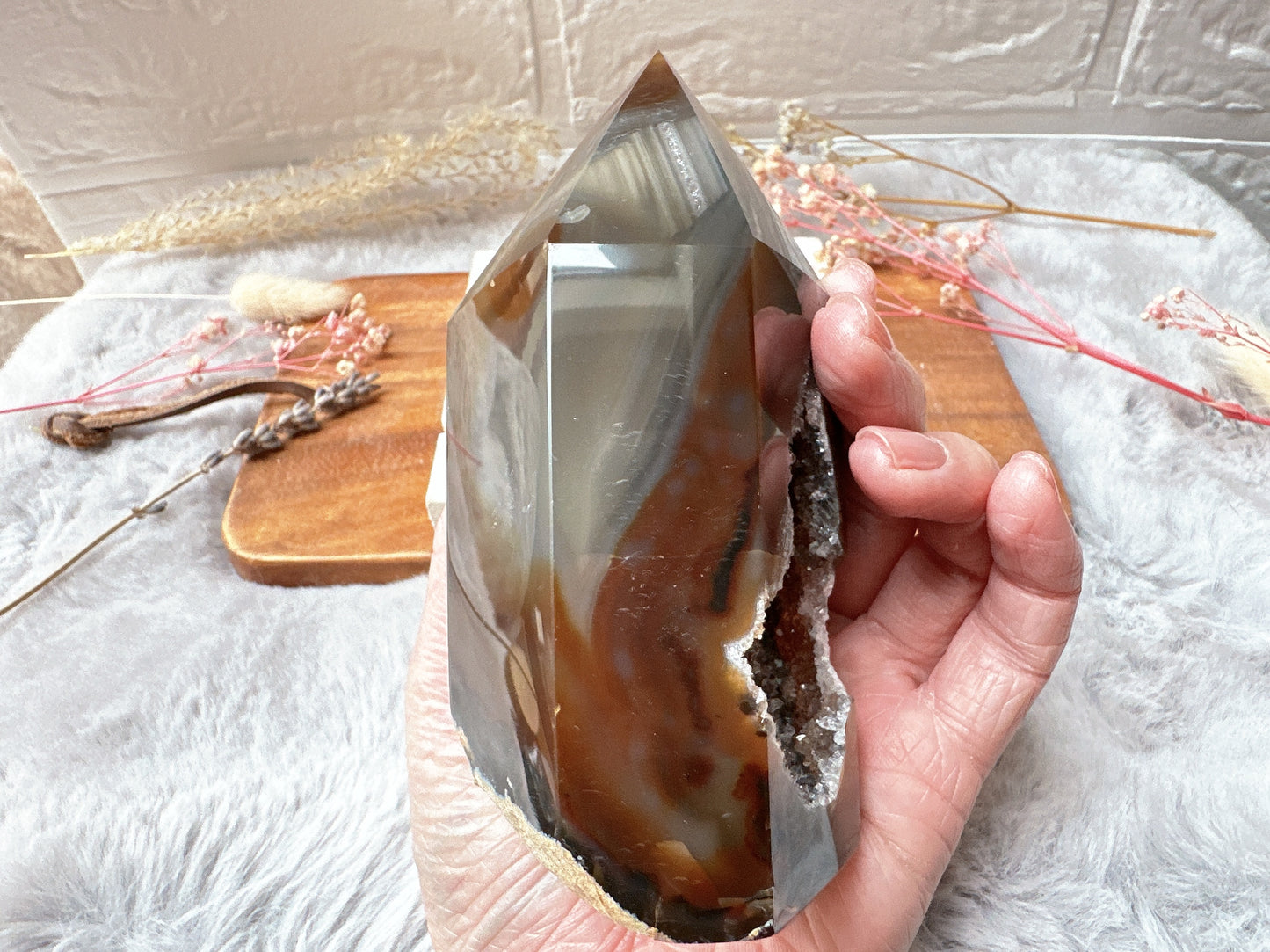 Agate Tower with Druzy