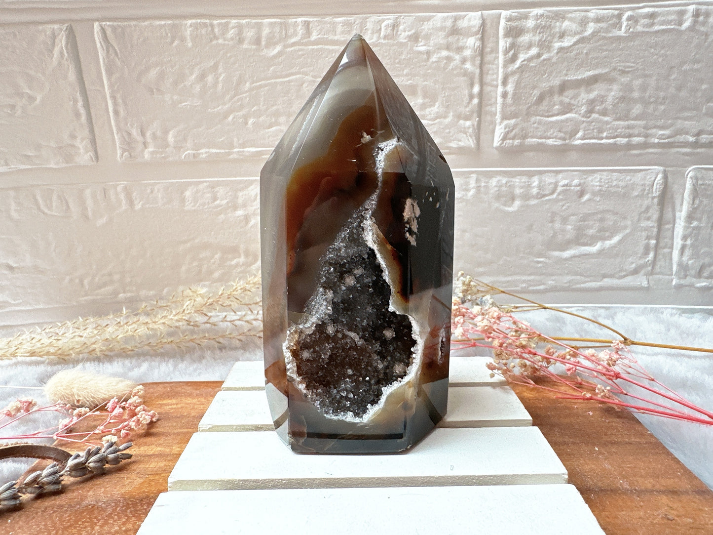 Agate Tower with Druzy