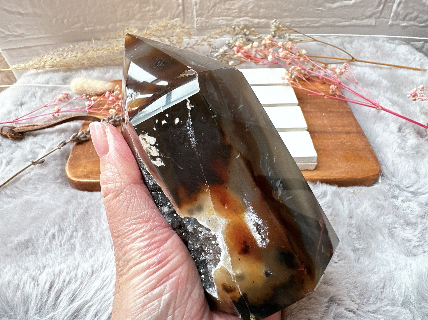 Agate Tower with Druzy