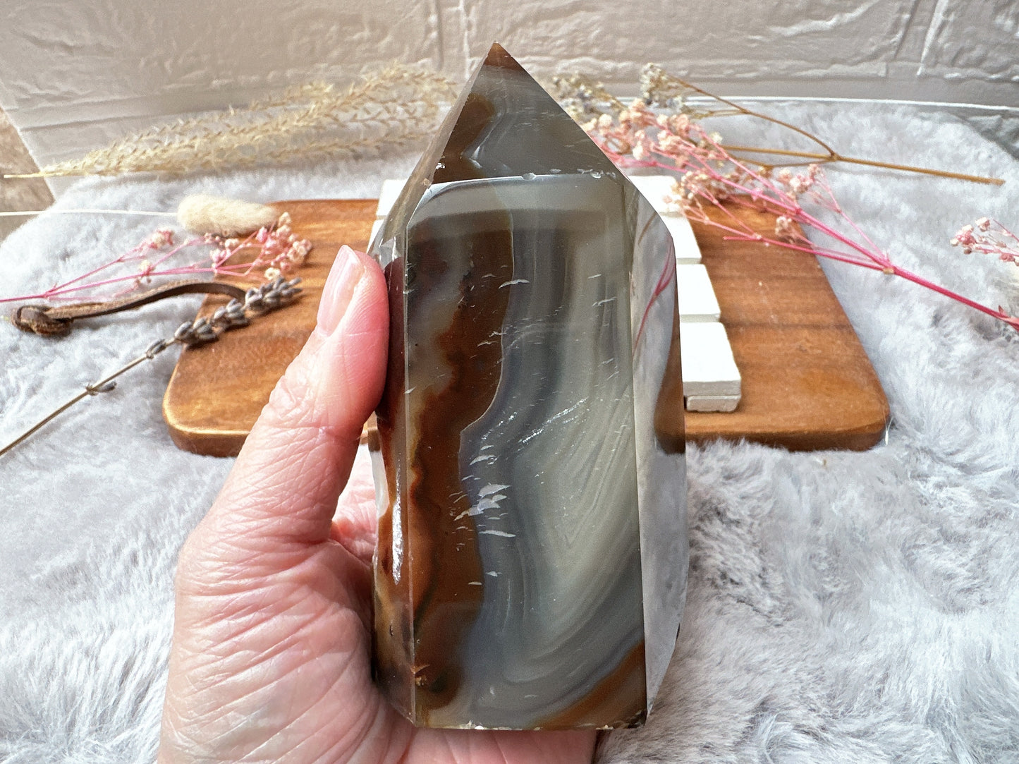 Agate Tower with Druzy