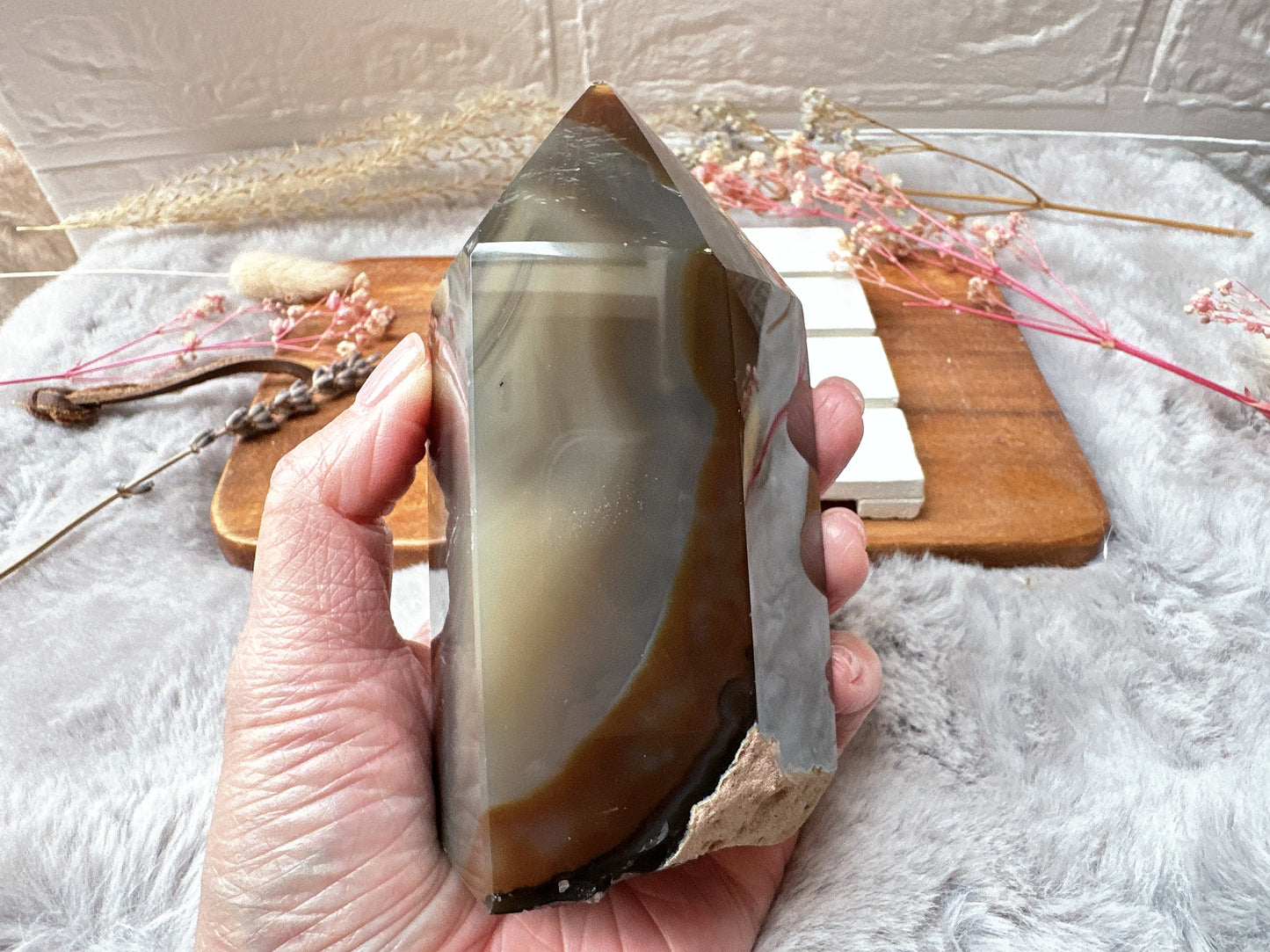 Agate Tower with Druzy
