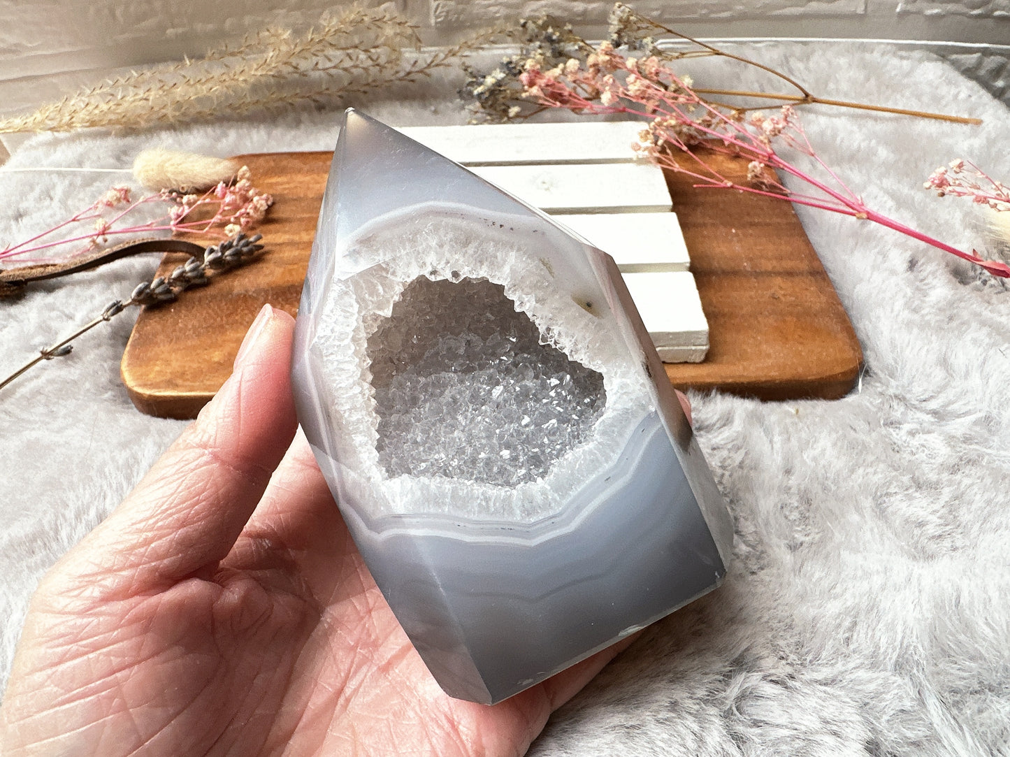 Agate Tower with Druzy