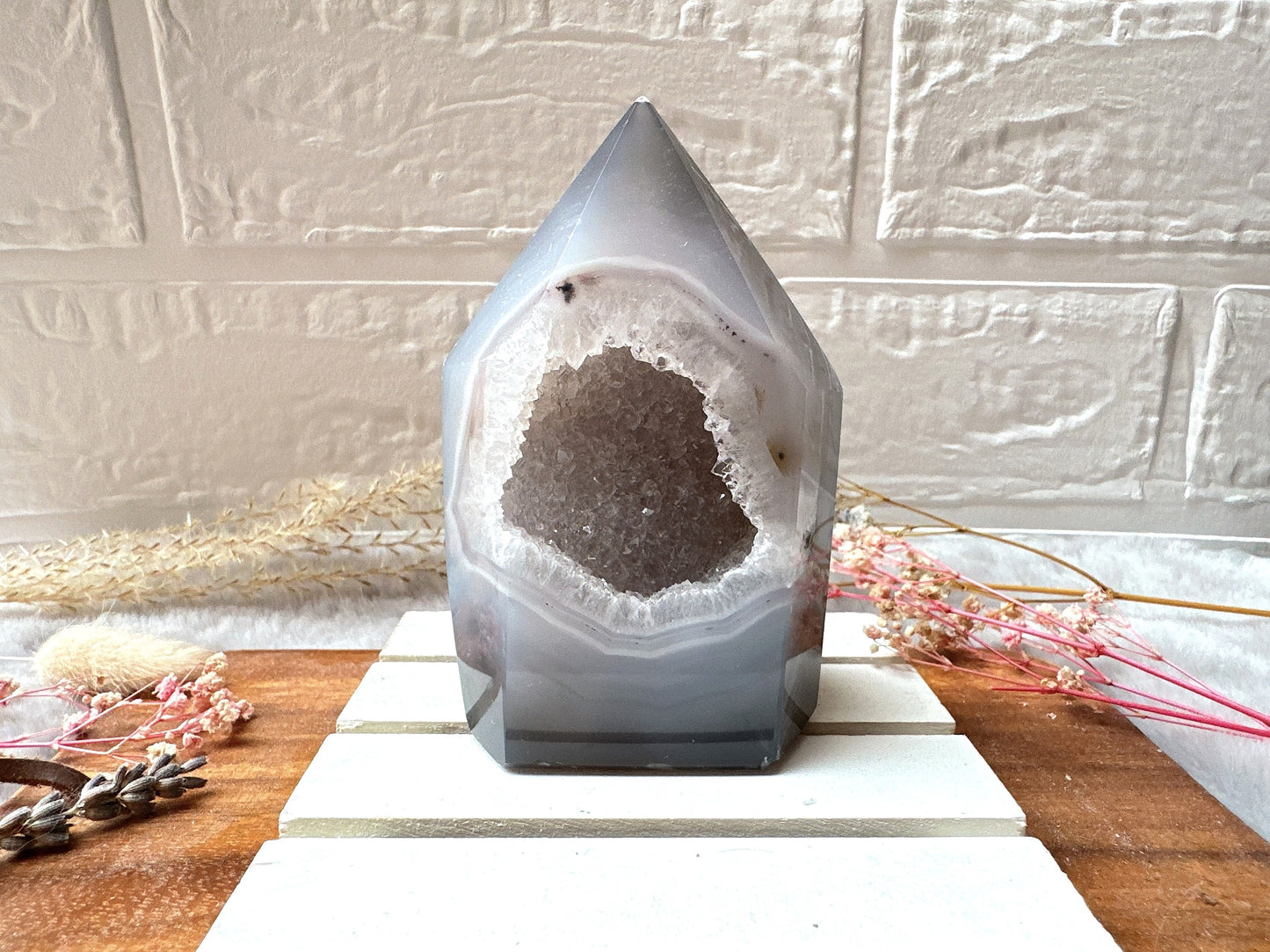 Agate Tower with Druzy
