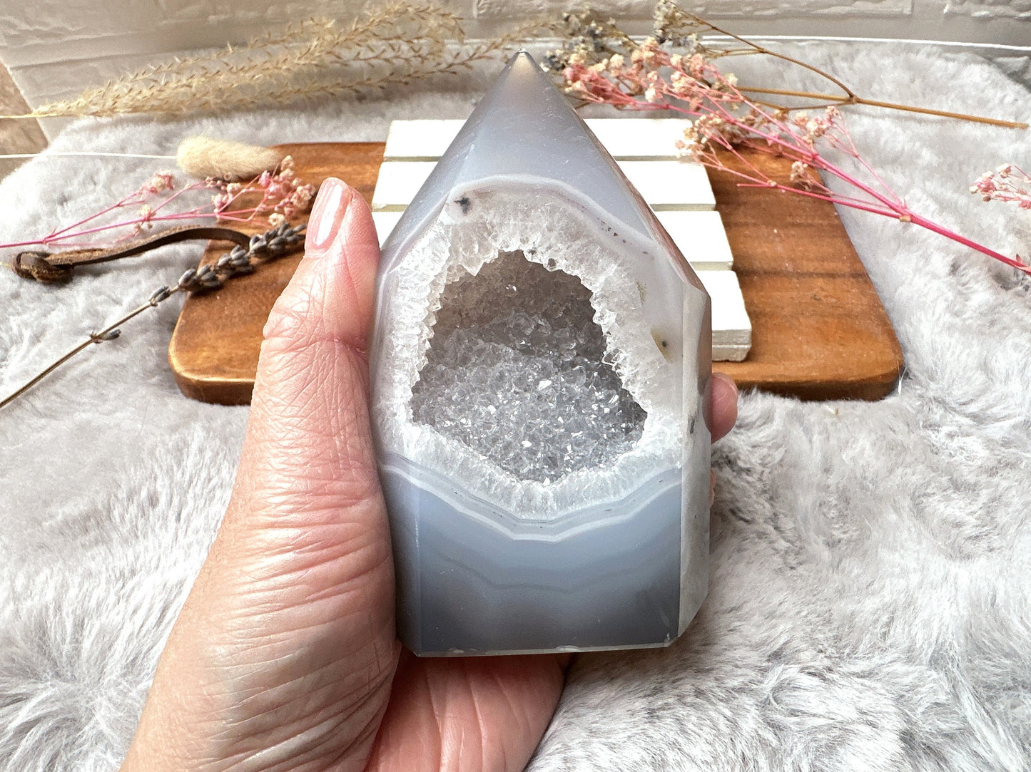 Agate Tower with Druzy