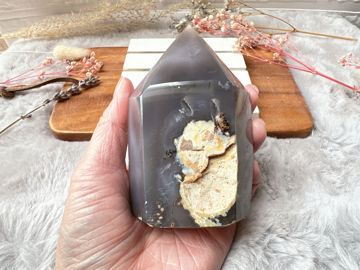 Agate Tower with Druzy