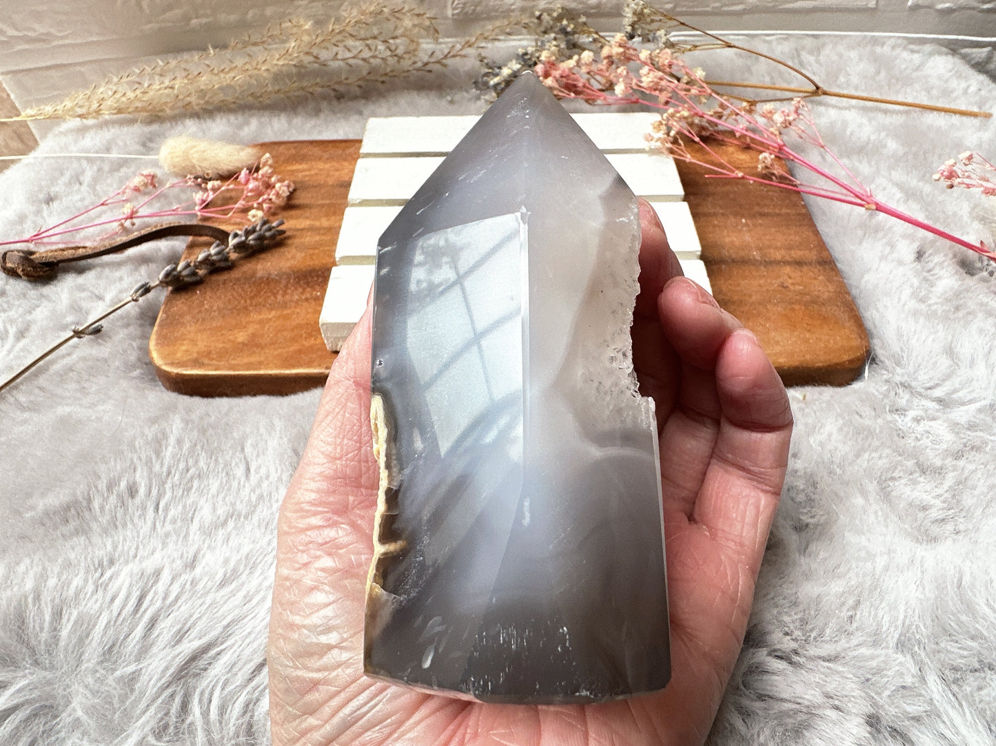 Agate Tower with Druzy