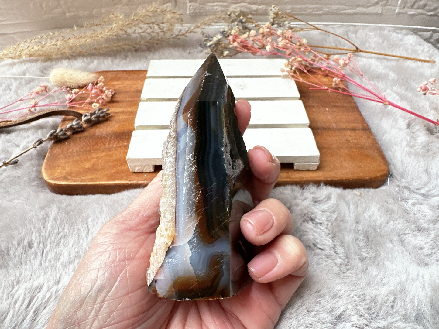 Agate Tower with Druzy