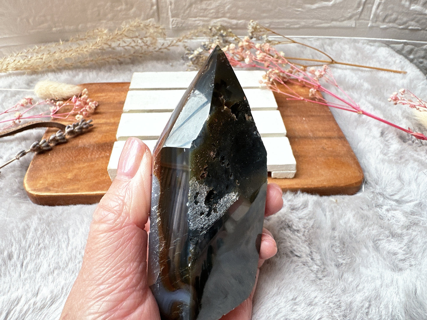 Agate Tower with Druzy