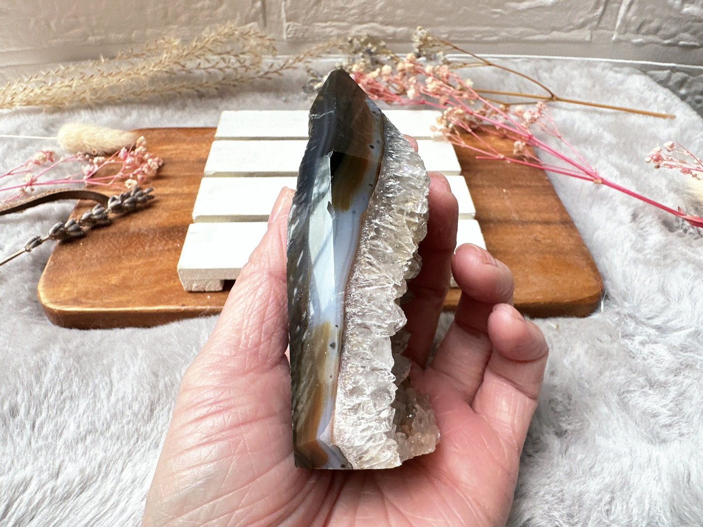 Agate Tower with Druzy