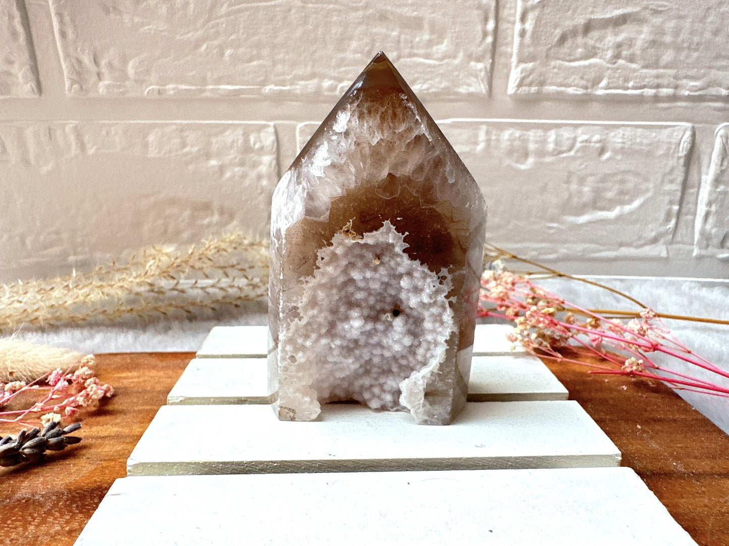 Small Agate Tower with Druzy