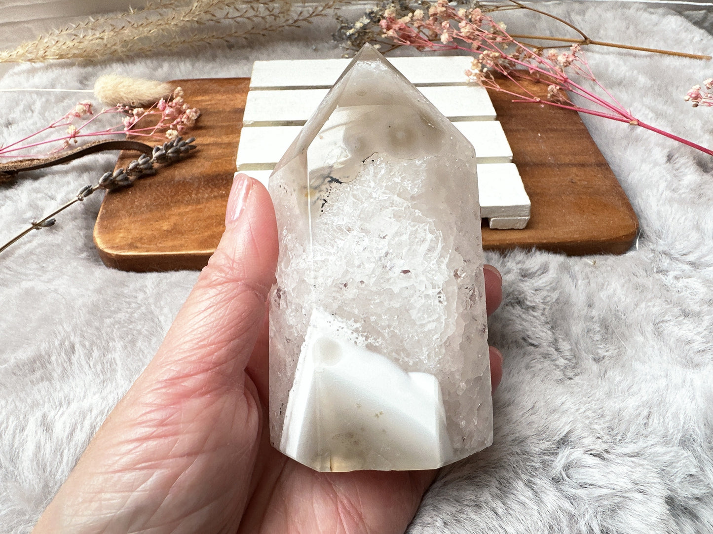 Agate Tower with Druzy