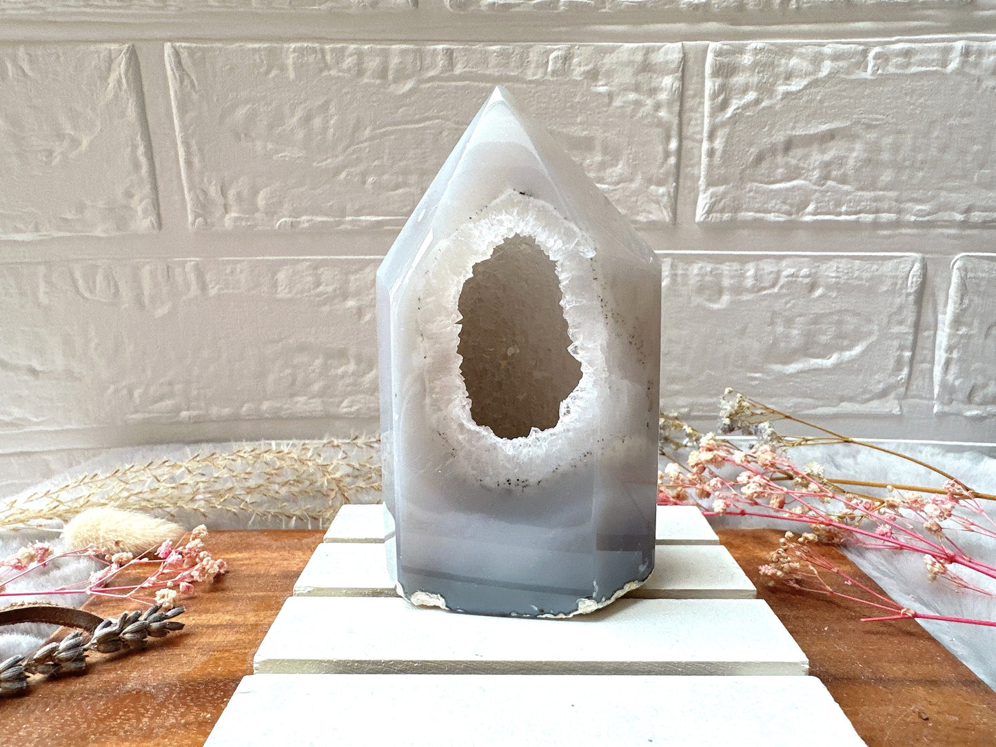 Agate Tower with Druzy