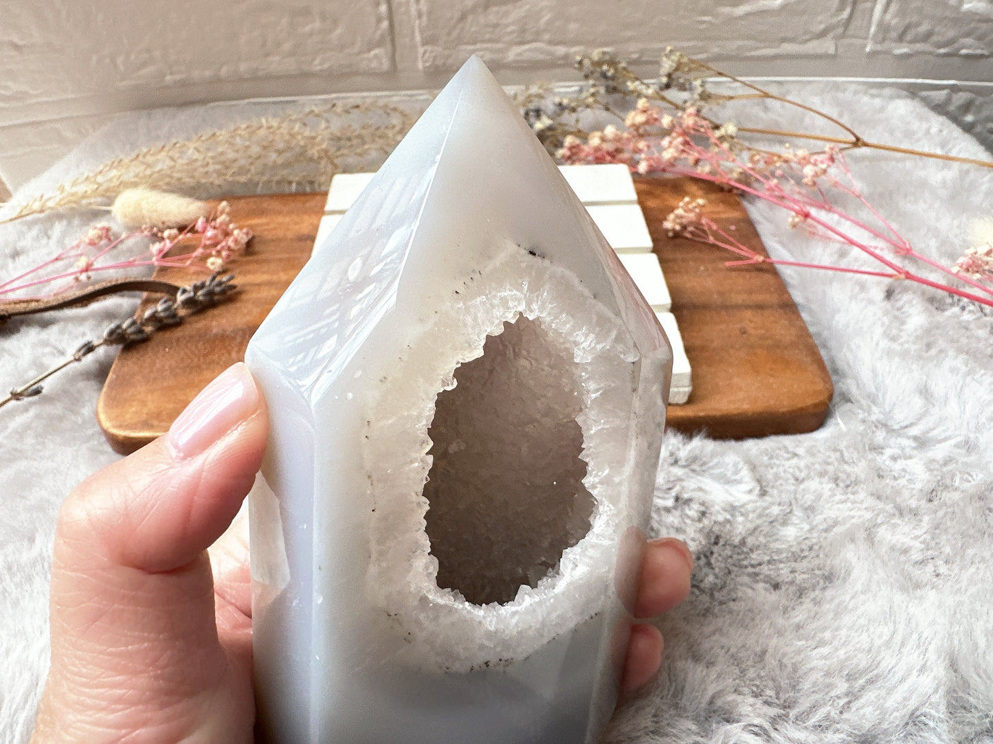 Agate Tower with Druzy