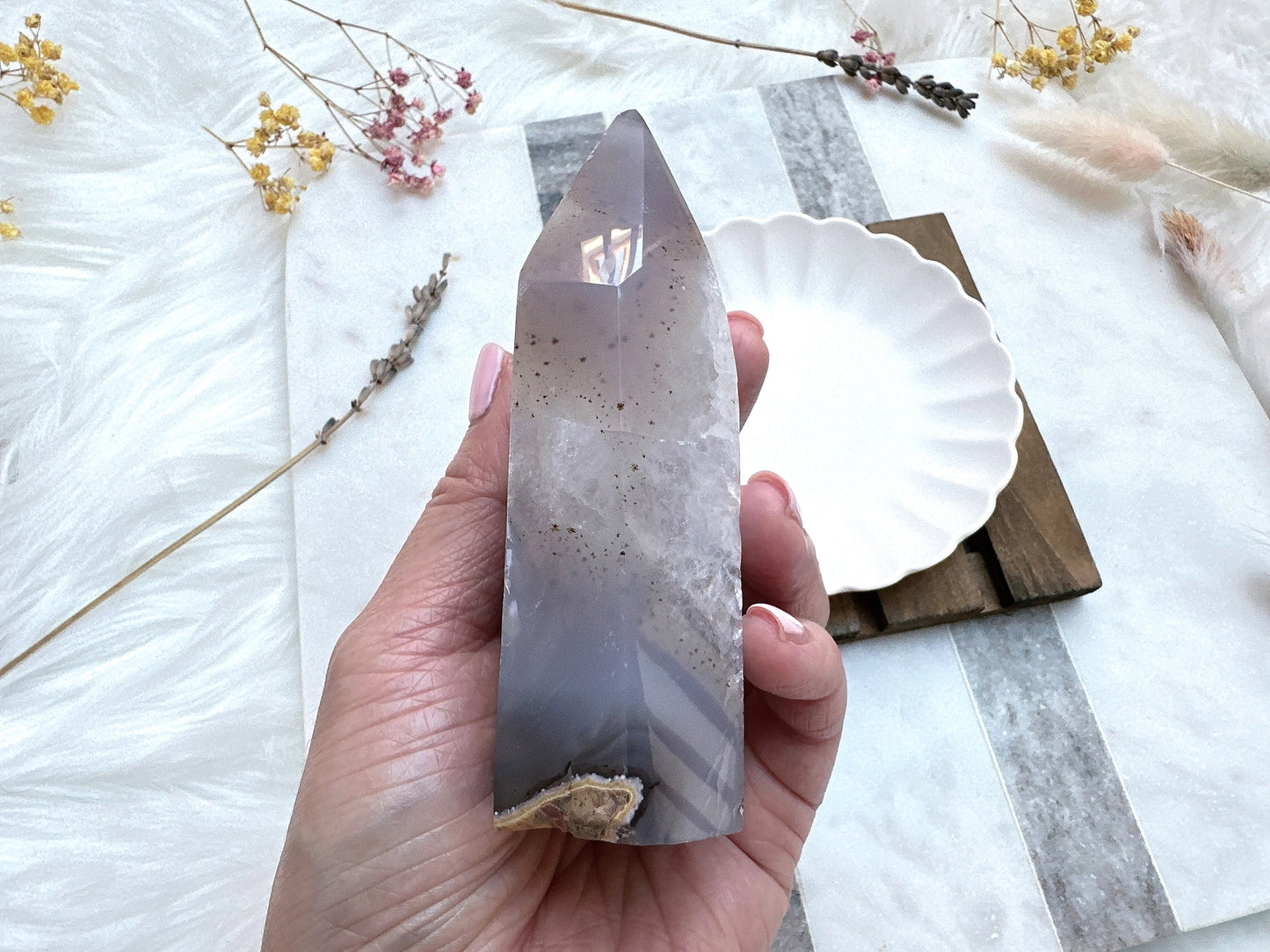Agate Tower with Druzy