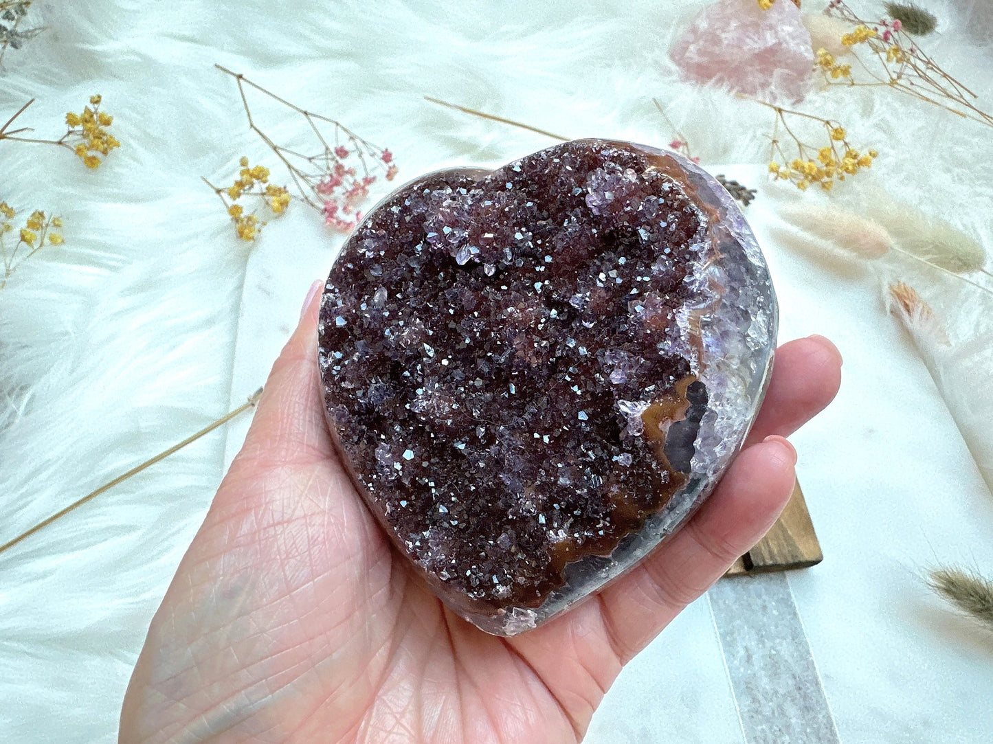 Amethyst Heart Cluster