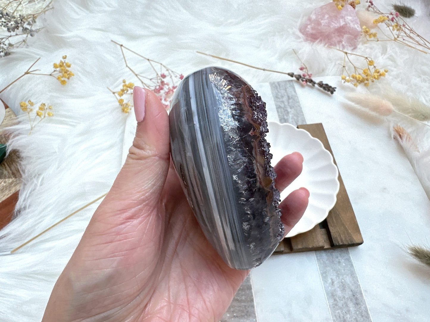 Amethyst Heart Cluster