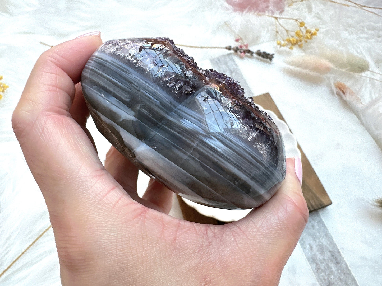 Amethyst Heart Cluster