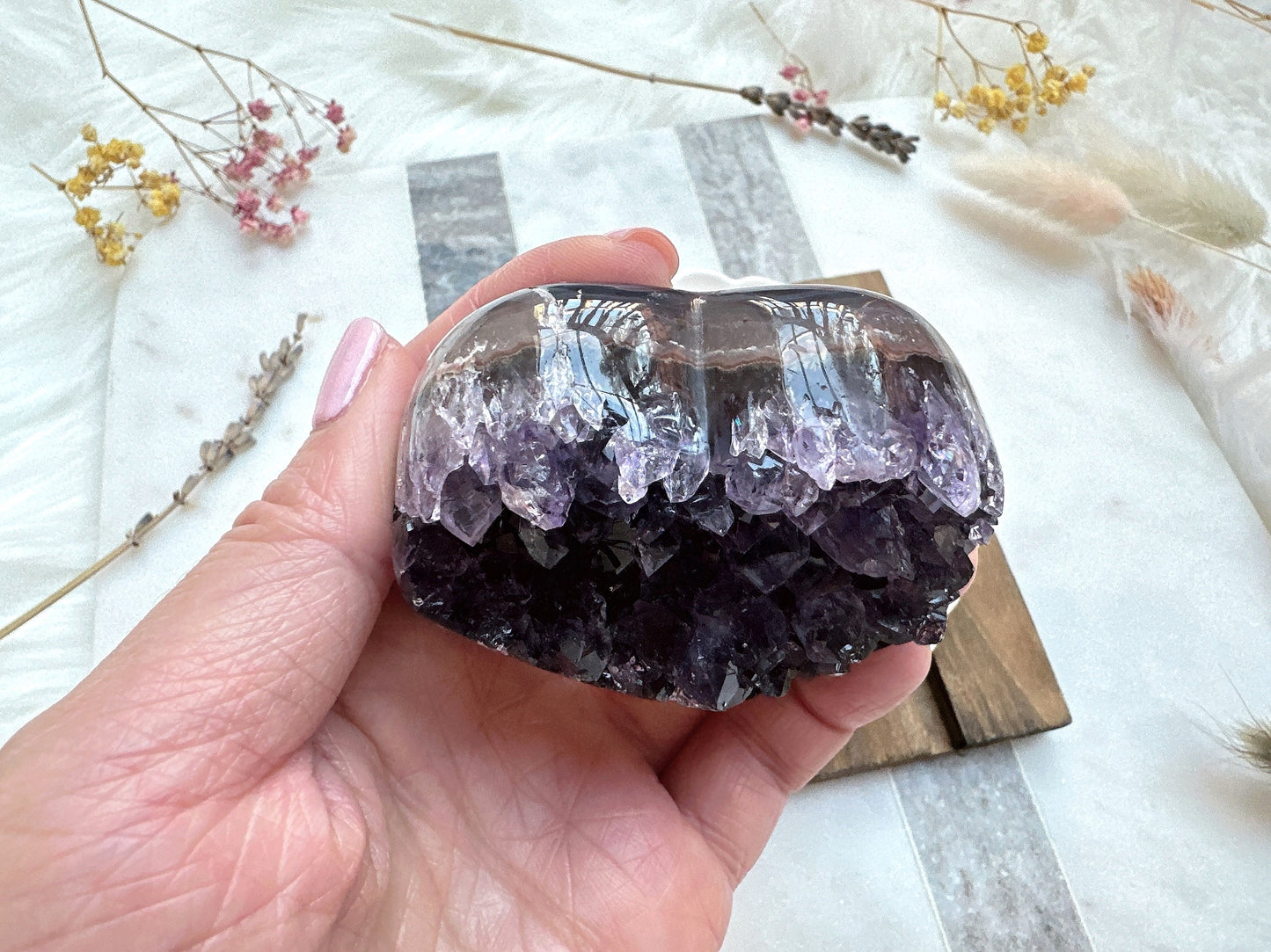 Amethyst Heart Cluster