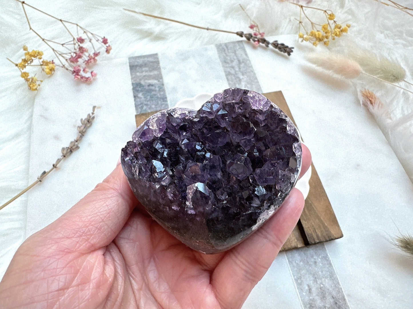 Amethyst Heart Cluster