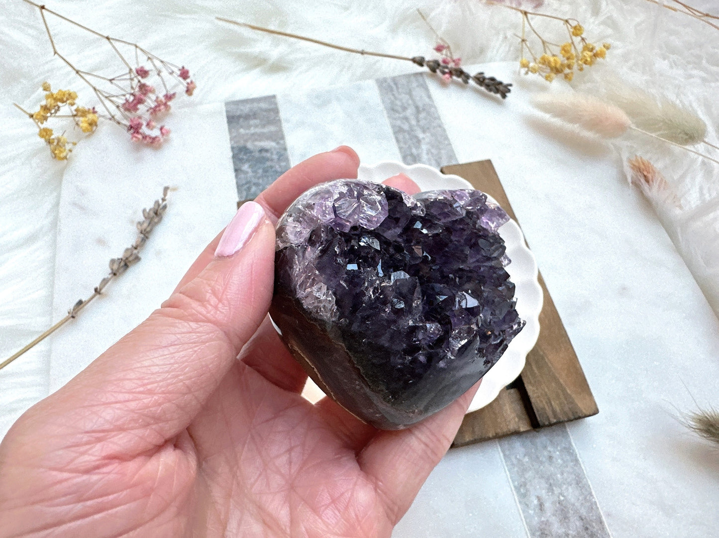 Amethyst Heart Cluster