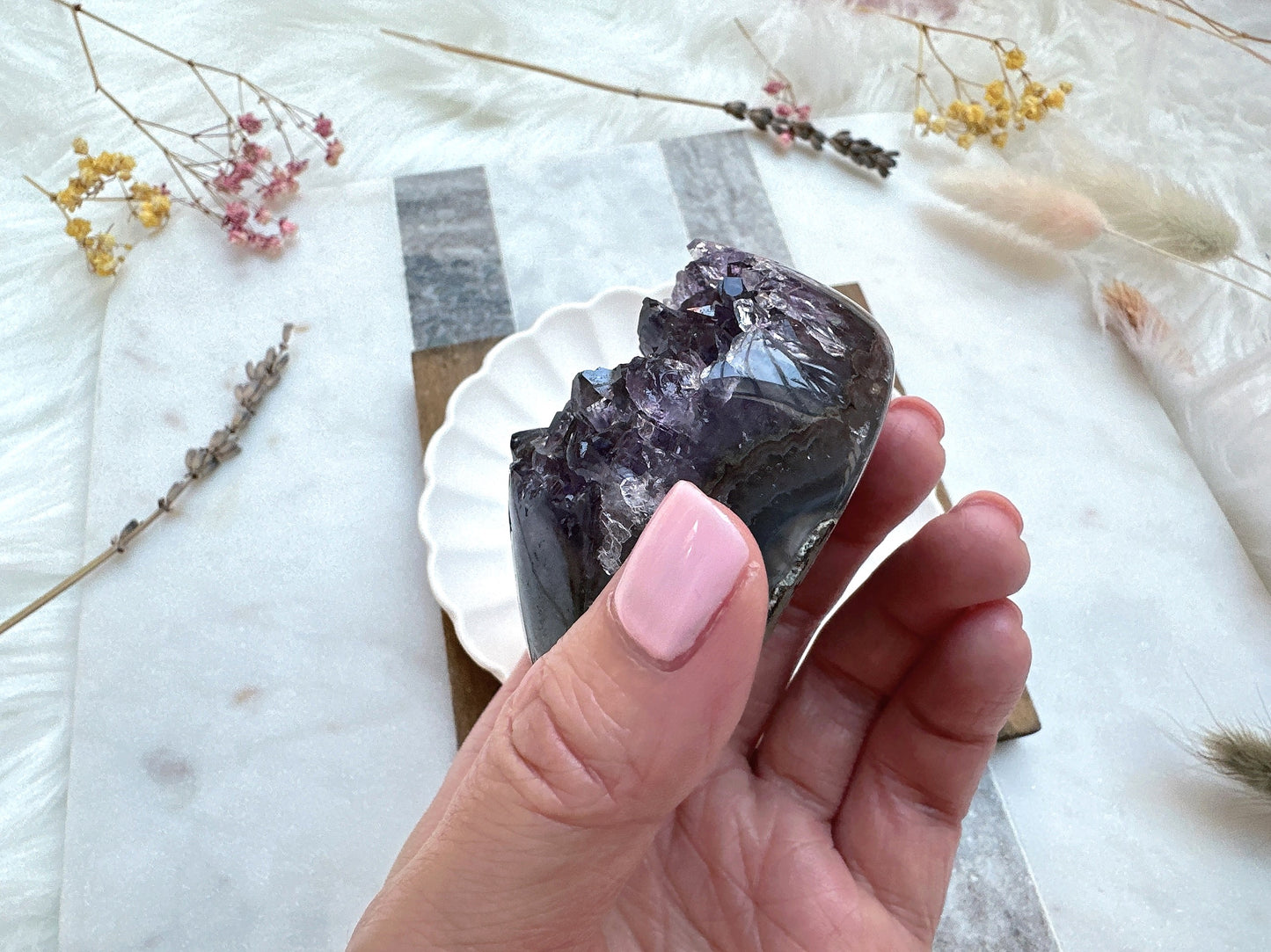 Amethyst Heart Cluster
