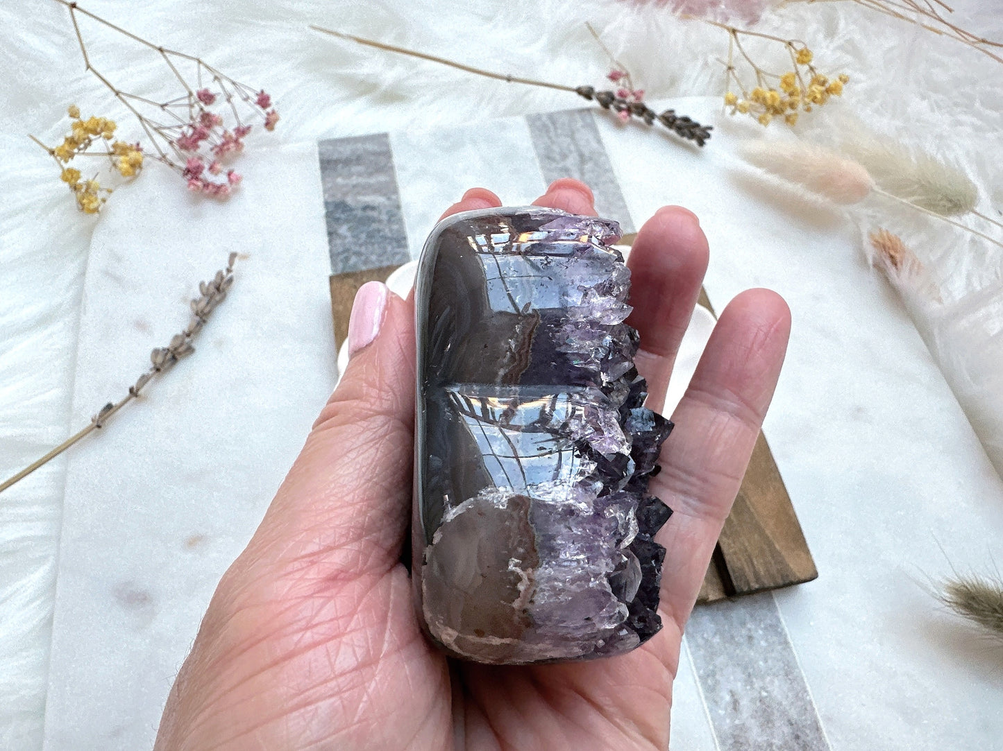 Amethyst Heart Cluster