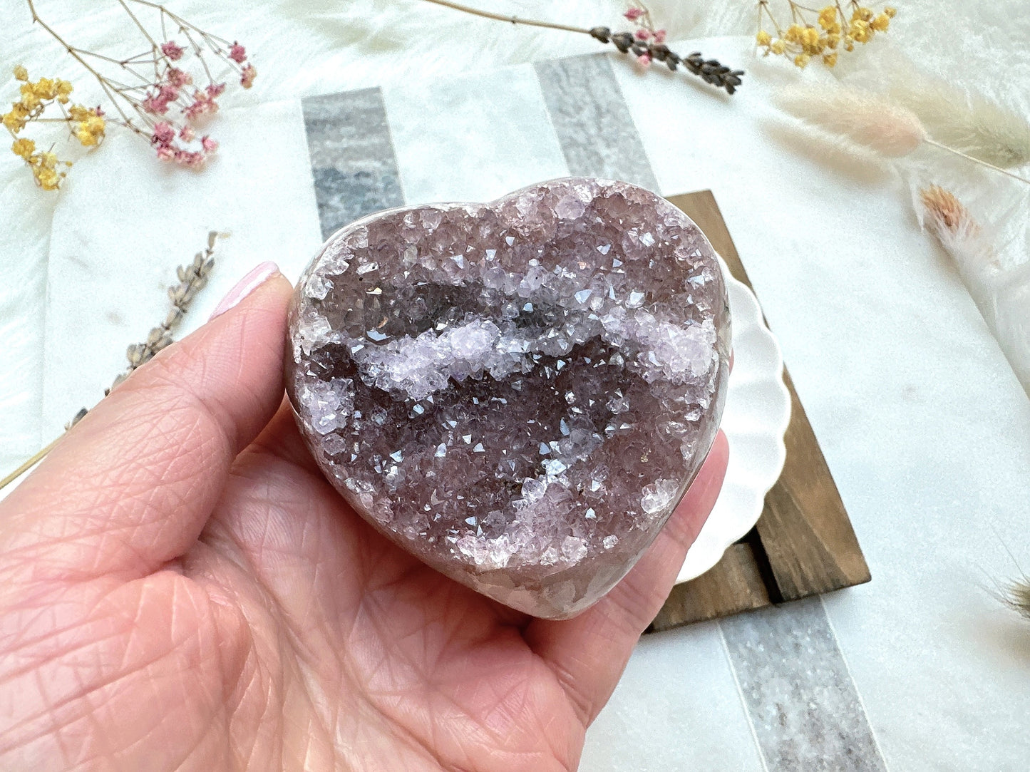 Amethyst Heart Cluster