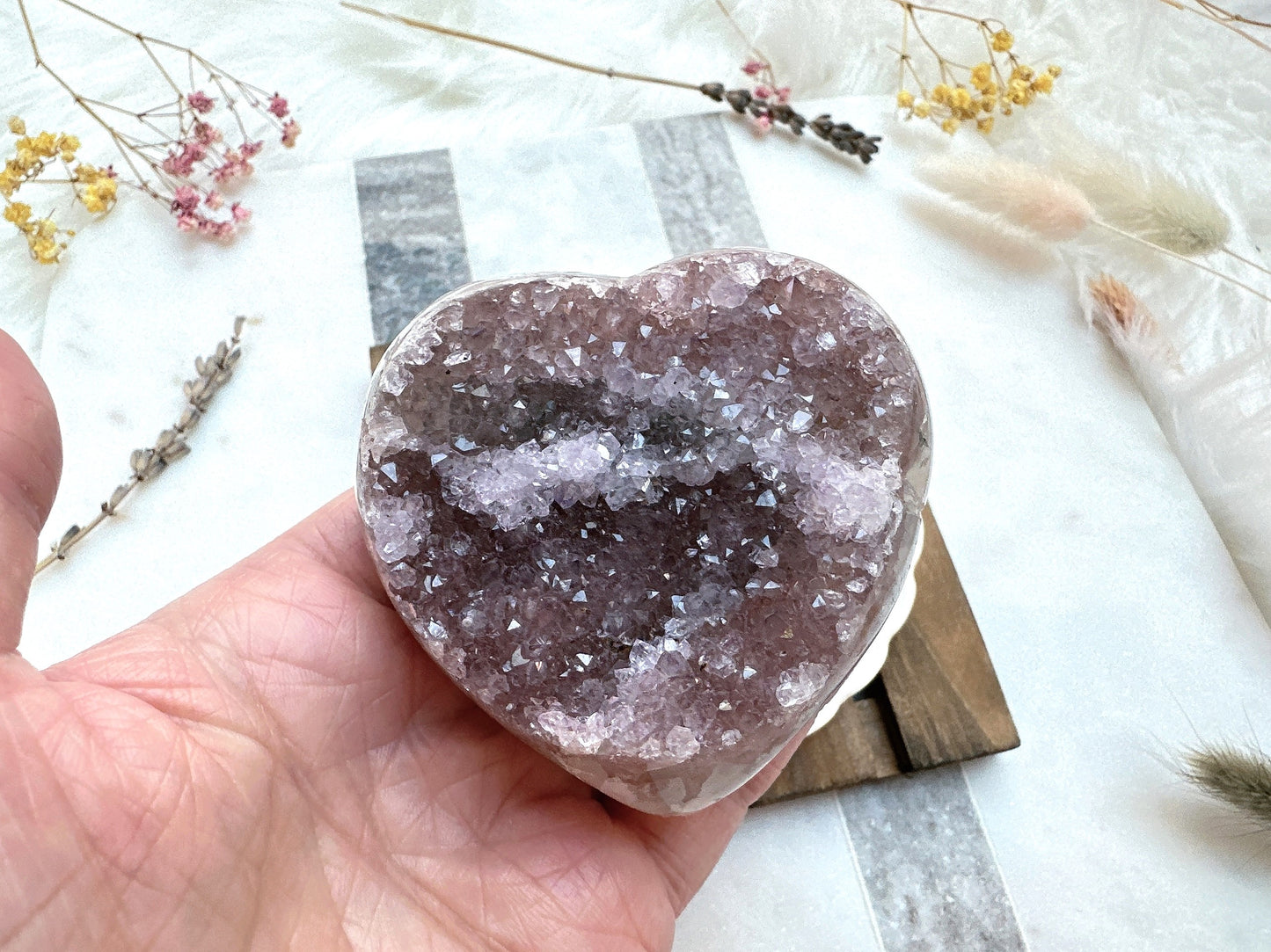 Amethyst Heart Cluster