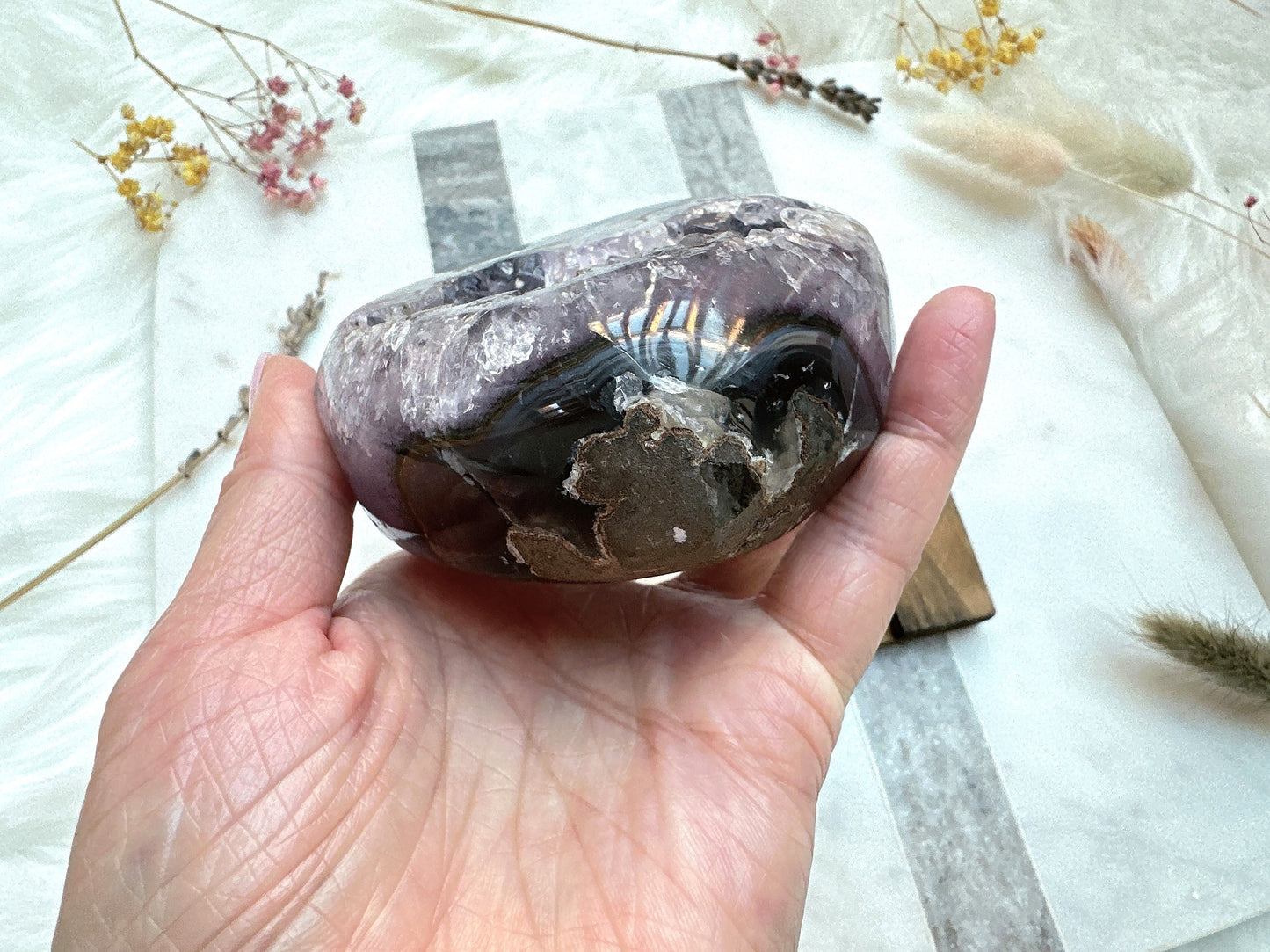 Amethyst Heart Cluster
