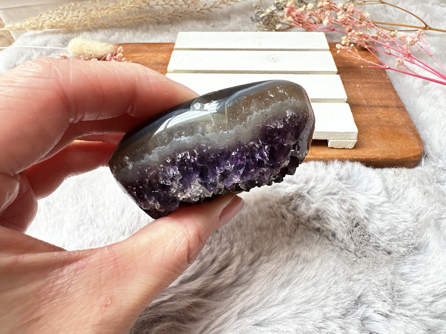 Amethyst Heart Cluster