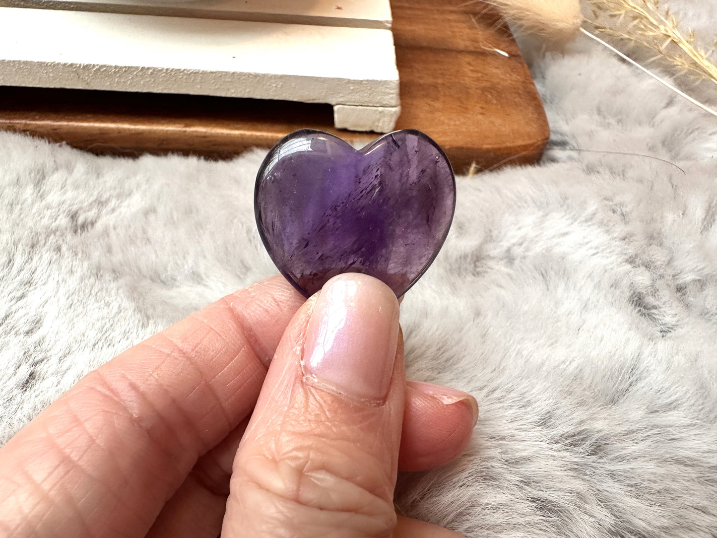 Mini Amethyst Crystal Heart