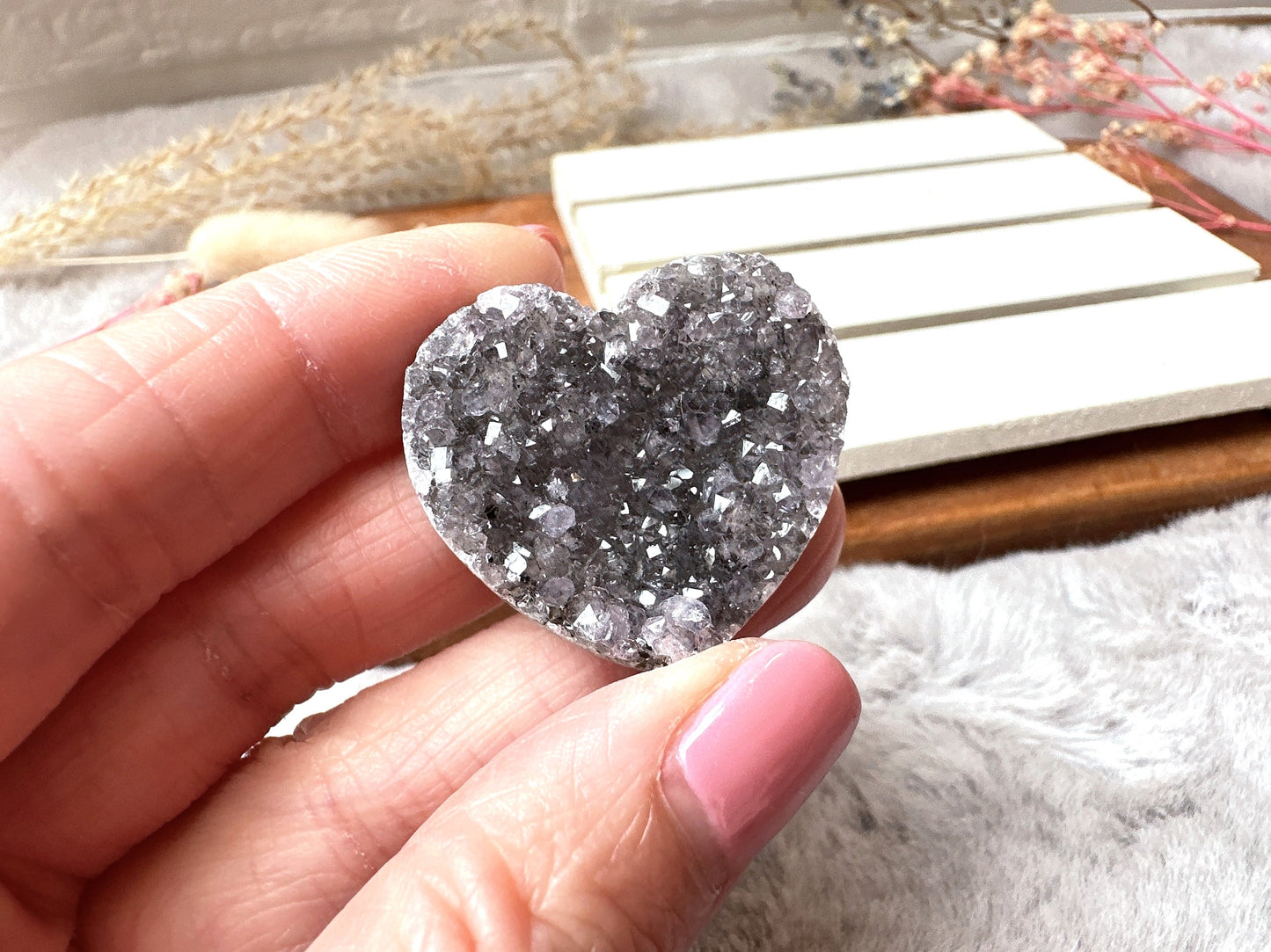Mini Amethyst Heart Cluster