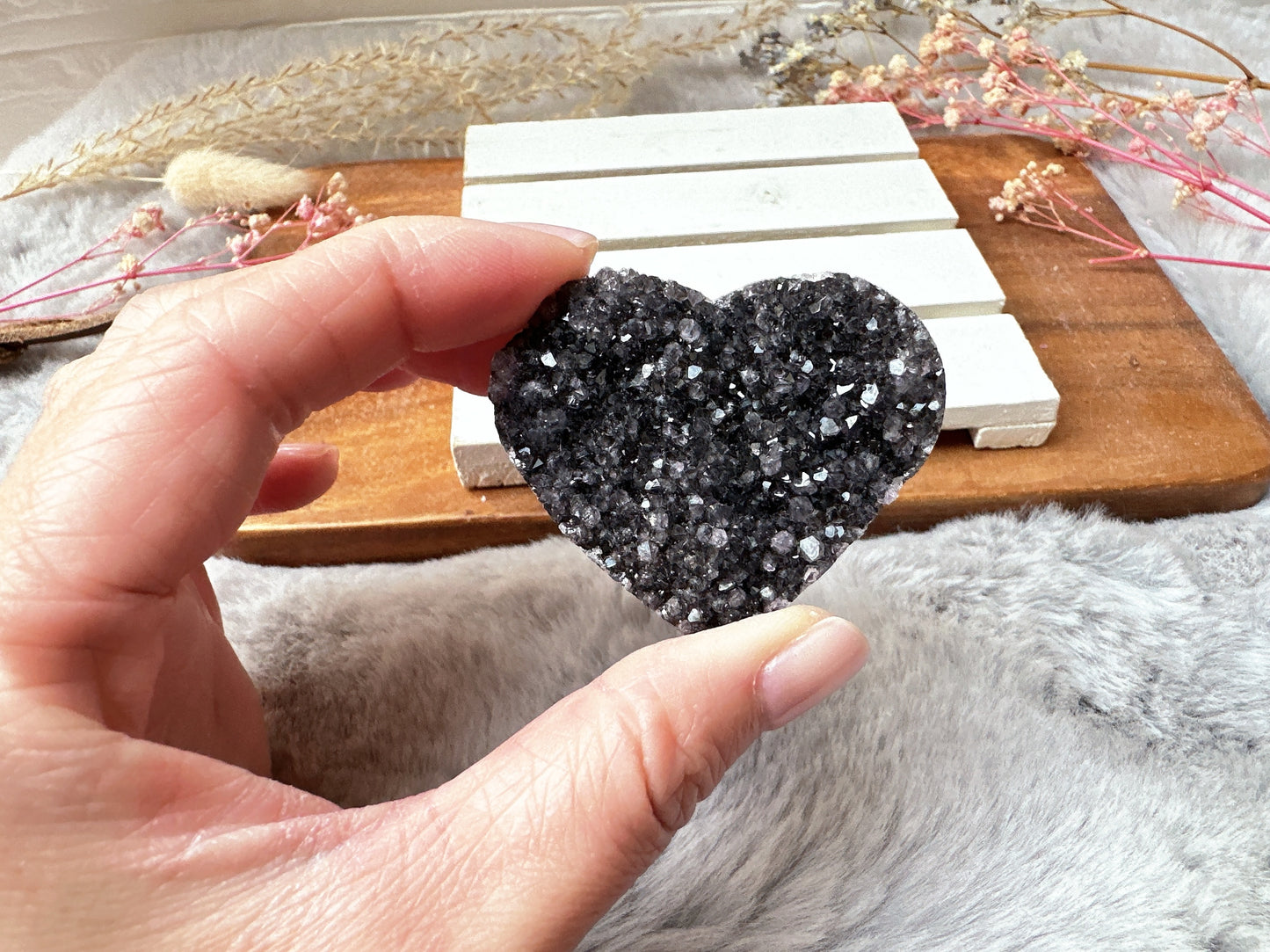 Small Amethyst Heart Cluster