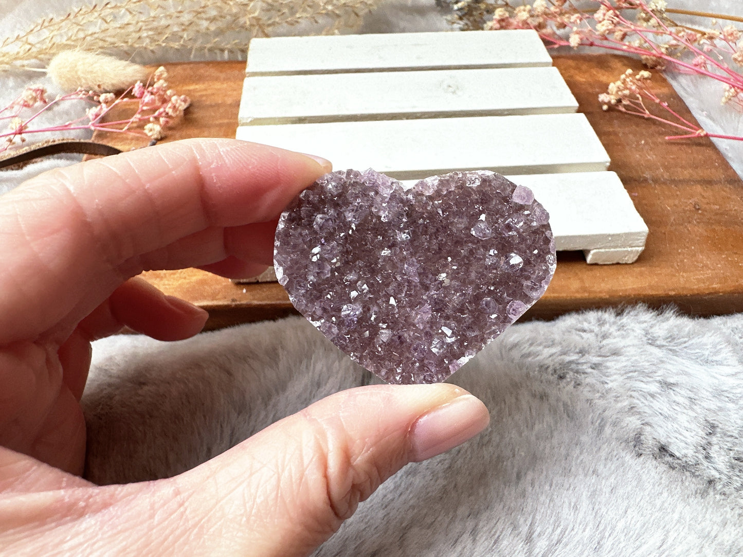 Small Amethyst Heart Cluster