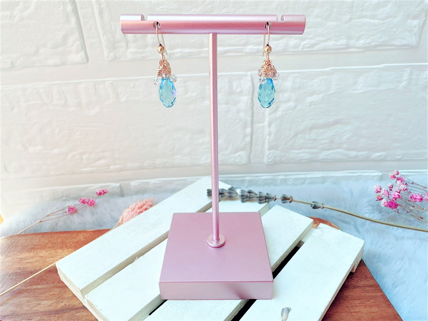 Briolette Crystal Cluster Earrings
