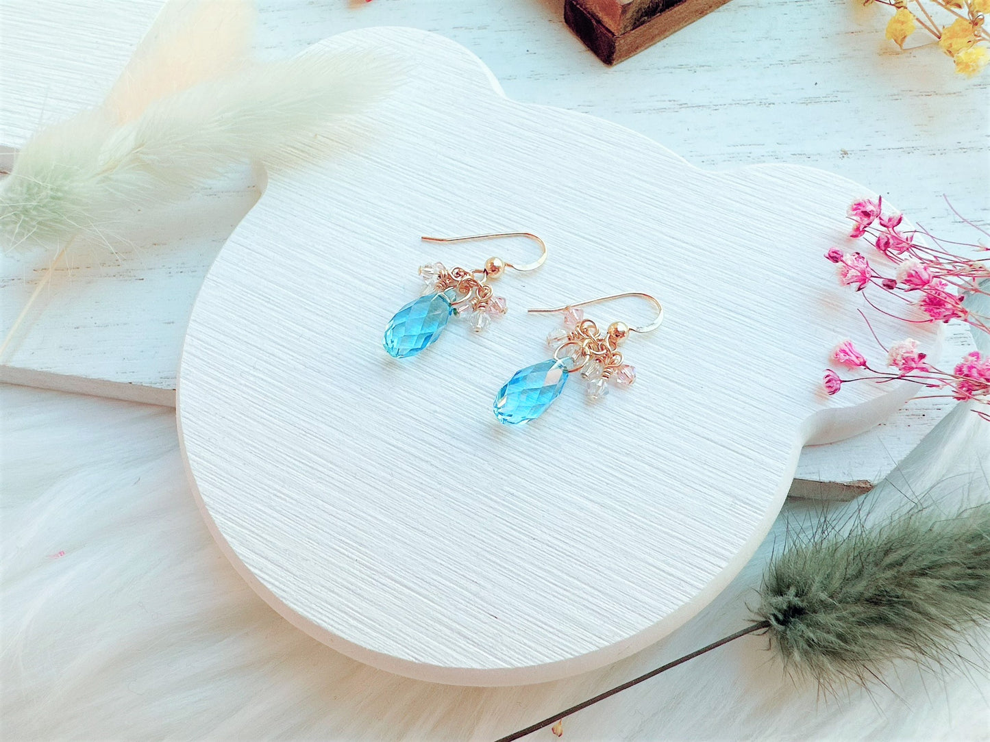 Briolette Crystal Cluster Earrings