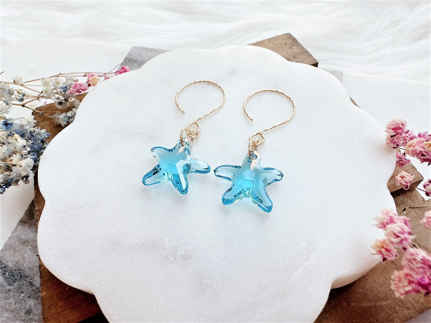 Crystal Starfish Earrings